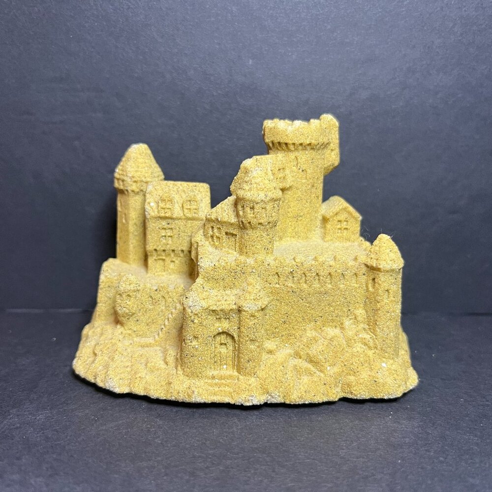 Vintage 1990 Mr Sandman Real Sand Castle Whimsical Sculpture Paperweight Statue